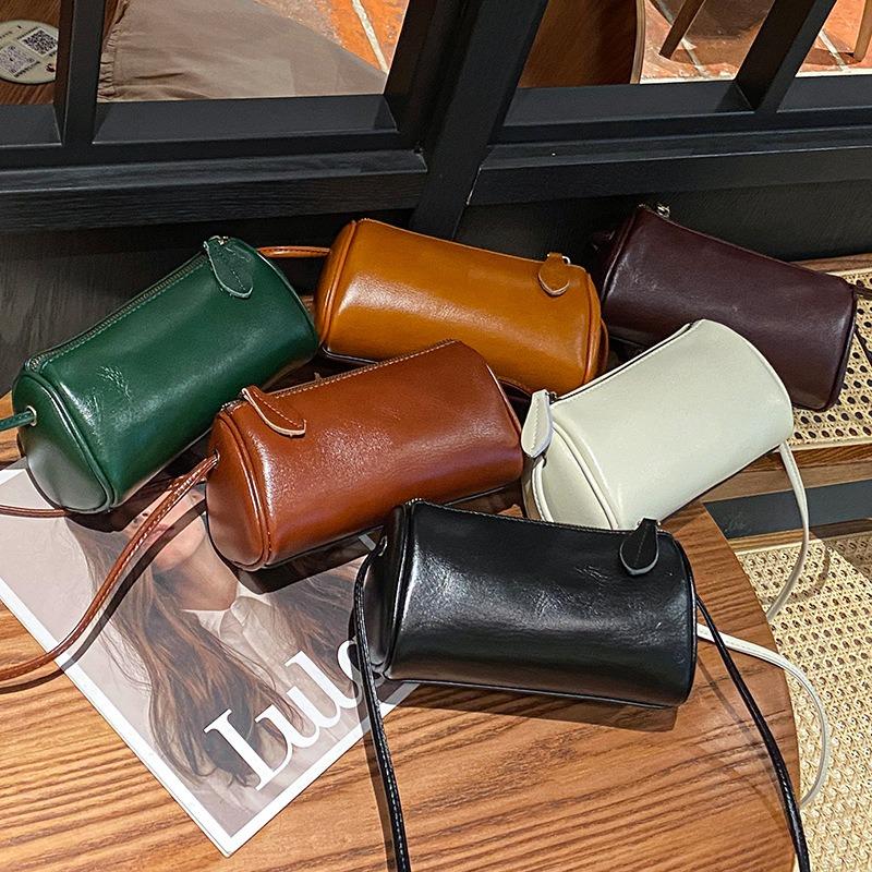 New fashionable and exquisite first-layer cowhide small satchel women's, genuine leather shoulder crossbody small bag