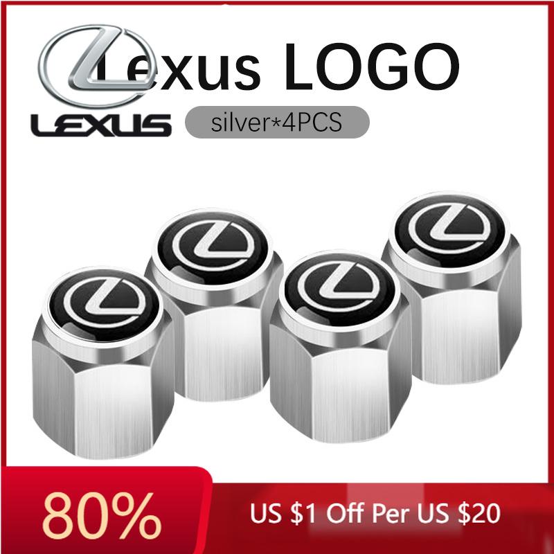 2026 Hot Interior Stickers 4Pcs 3D Metal Wheel Tire Valve Caps Dust-proof Cover For Lexus ES GS GX IS LS LX 460 RC 300h RX270 35 JM3