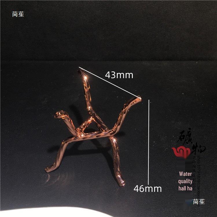 Crystal Stone Metal Bracket Alloy Display Shelf Decor