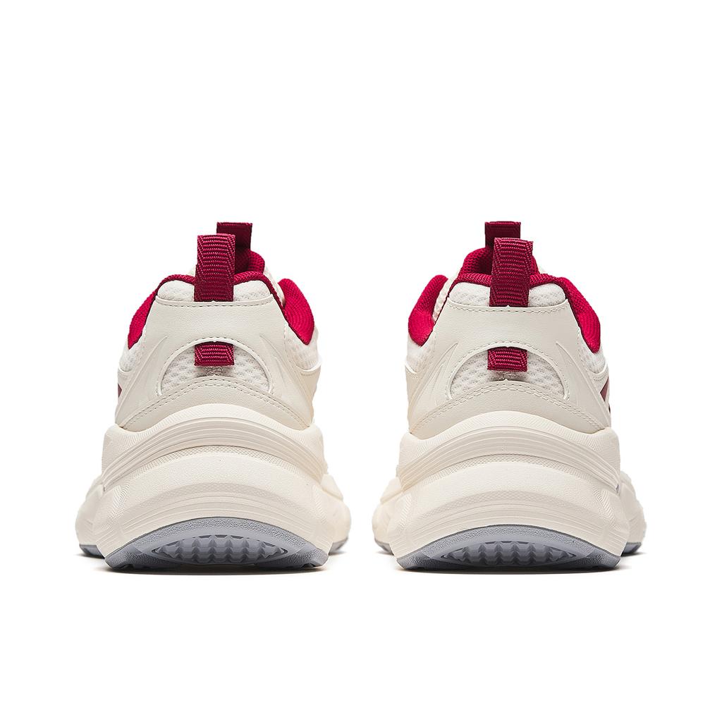 Anta Galaxy Slip Resistant Abrasion Resistant Low Top Casual Shoes Men's White Red 912618839-1