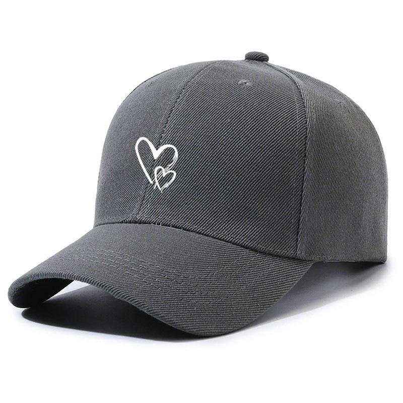 Heart Print Baseball Cap - Men's & Women's Trendy Sun Protection Hat for Outdoor Sports & Casual Wear