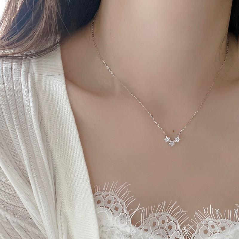 Double Layered Camellia Necklace for Women's Light Luxury Fashion Design Necklace Neck Chain Tassel Collarbone Chain Jewelry Gift