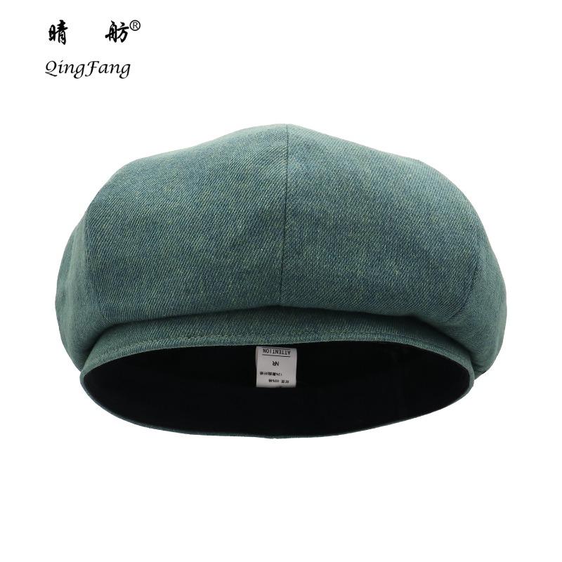 Retro Literary and Artistic Versatile Octagonal Hat Men's Thin British Newsboy Hat Beret Painter Hat Trendy Hat