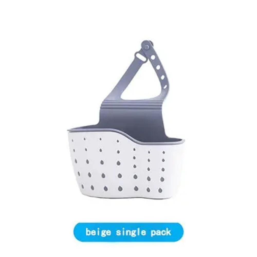 

1 шт. Двойная раковина слив подвесная сумка регулируемый пресс кран полка губка двойная корзина для хранения кухонных принадлежностей бежевый