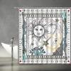Shower Curtain Moon Star Black and White Waterproof Polyester Fabric Bathroom Curtains Home Decor Hooks