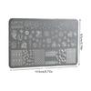 Holiday Theme Nail Pattern Plate Stainless Steel Construction Nail Stamp Plate for Fun Creative Projects with All Ages