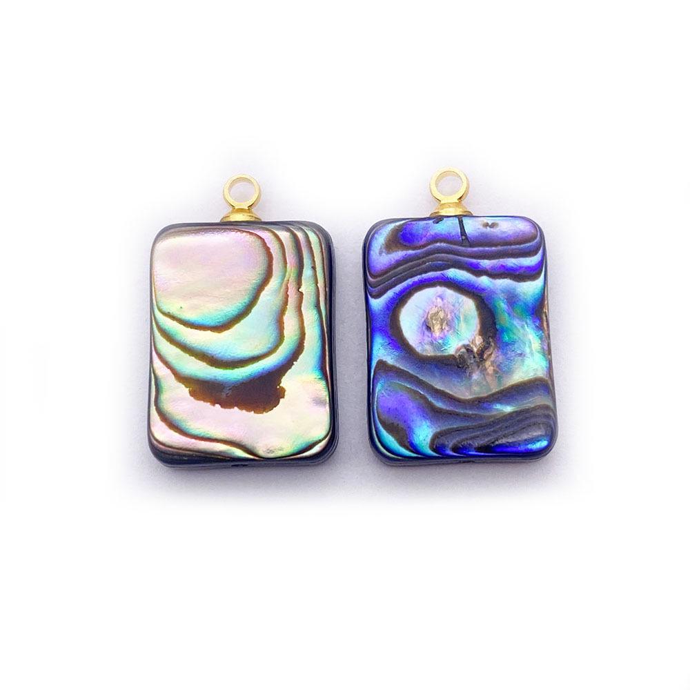 Heart-Shaped Natural Abalone Shell Bezel Pendant for DIY Necklaces