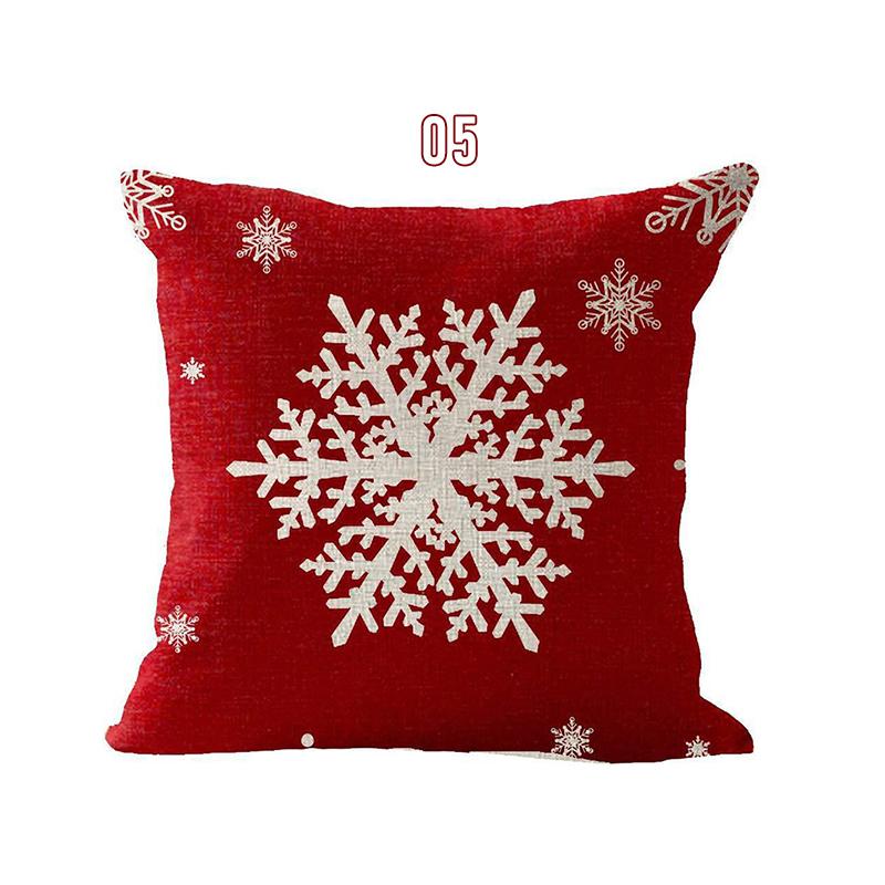 Elk Snowflake Red Xmas Pillow Cover for Living Room Glitter Sequins Cushion Cover Christmas Decoration Sofa Throw Pillow Case