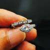 Jewelry Oval Egg Zircon Snake Ring Inlaid Egg Surface Zircon Snake Ring Ring