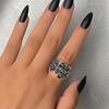 6pcs/Set Punk Men Ring Set Goth Skeleton Rings Vintage Halloween Ring Set  Men