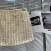 2025 Winter French Chic Sequin Tweed A-line Short Skirt