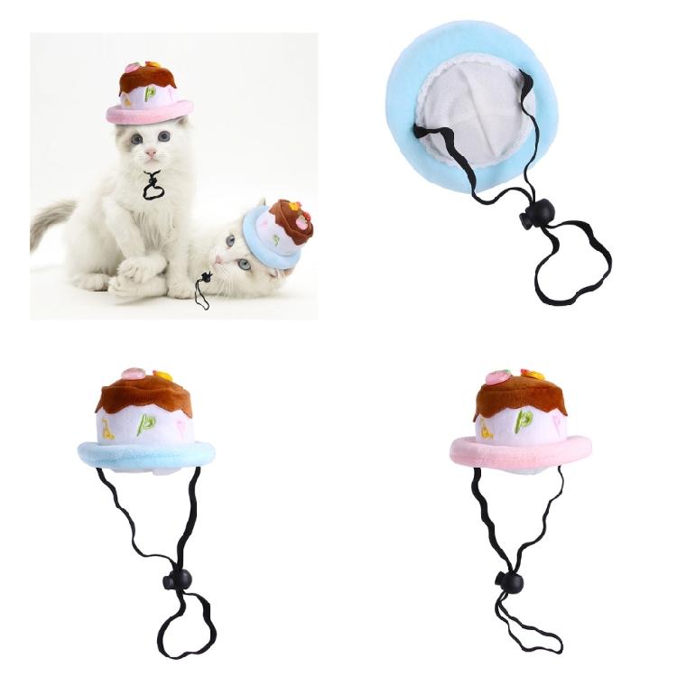 Dog Birthday Cake Hat Pet Hat Adjusting Dog Costume Hat Cute Cake Hat