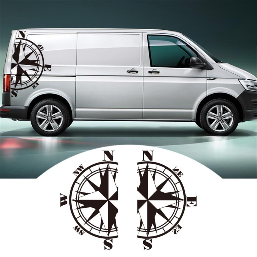 Compass Totem Car Body Decal Vinyl Sticker for Caravan Travel Trailer Camper Van