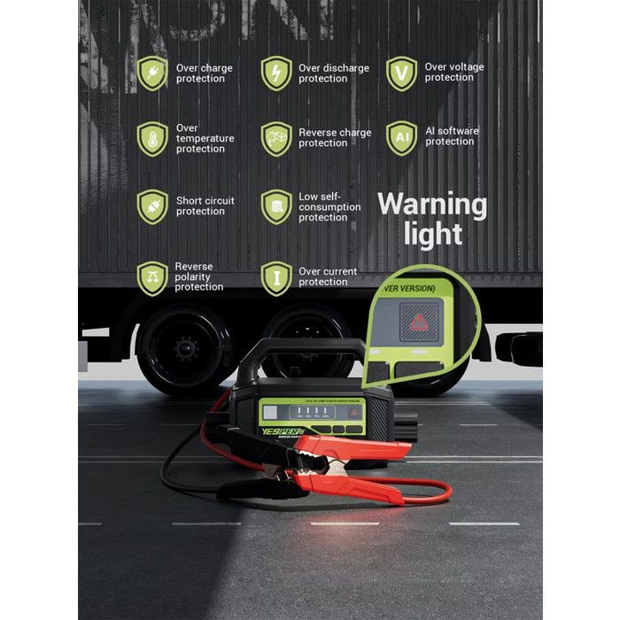 YESPER MONSTER START N1, démarreur d'urgence pour voiture, 12 V/24 V, 2 500 A, batterie externe de 36 400 mAh