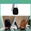 Vintage Suede Water Bucket Bag With Drawstring Closure For Daily Use Women