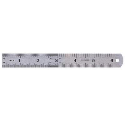 15Cm Double Side Stainless Steel Measuring Straight Ruler Tool 6 Inches
