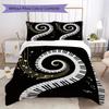 1PC Piano keys music Theme Bedding Quilt Set Quilt Cover Pillowcase Home Decoration Birthday Gift (1 * duvet cover + 2 * pillowcase, without core)A8