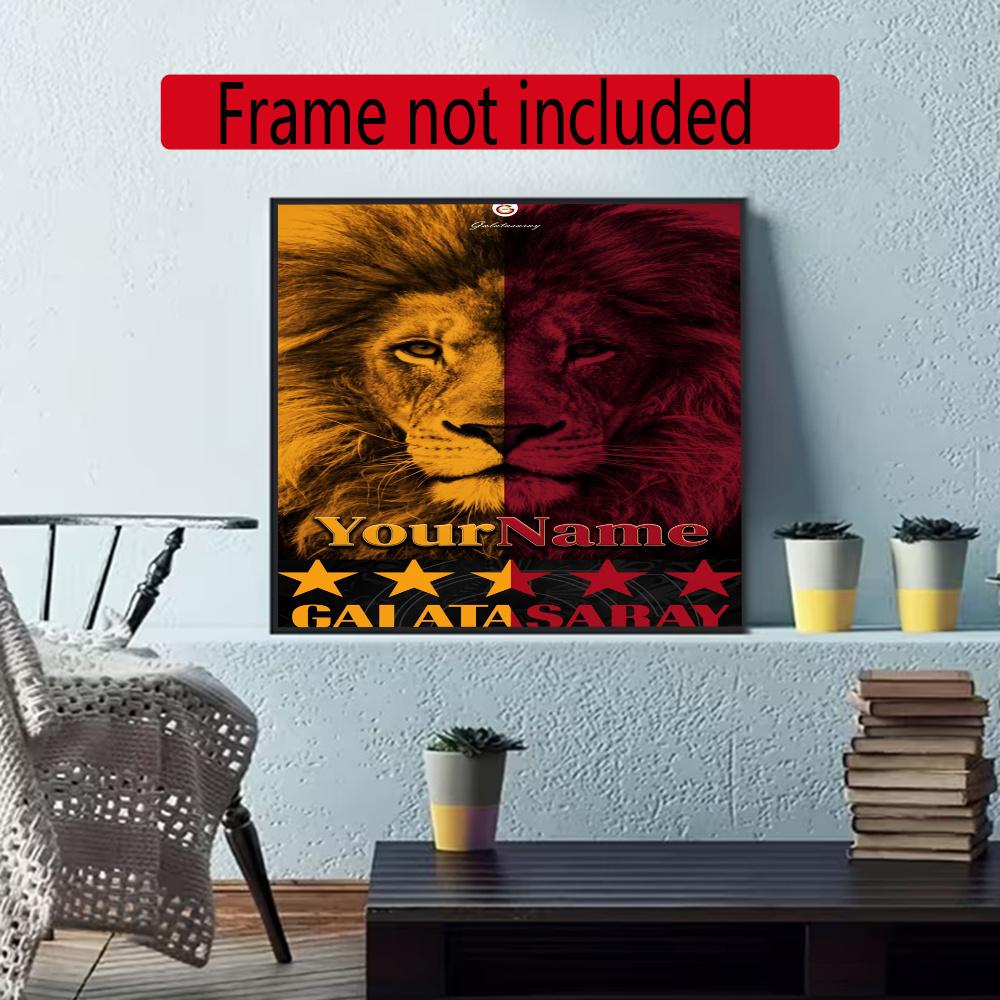 Galatasaray Personalized Text Diamond Painting Round Diamond Mosaic Rhinestones Diamond Embroidery Craft Kit Wall Decor Without Frame