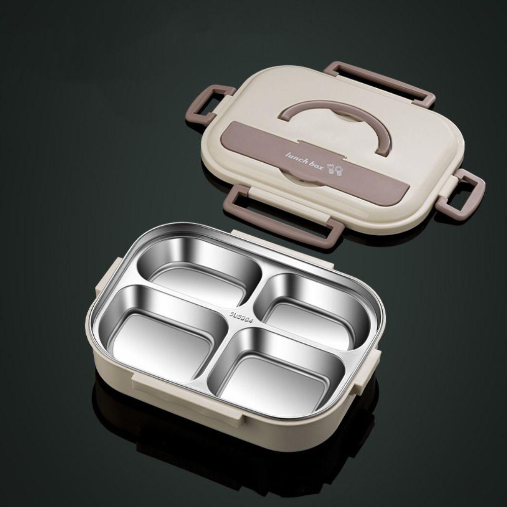 Leak-Proof Insulated Lunch Box Stainless Steel Partition Lunch Box Food Container  Office Worker
