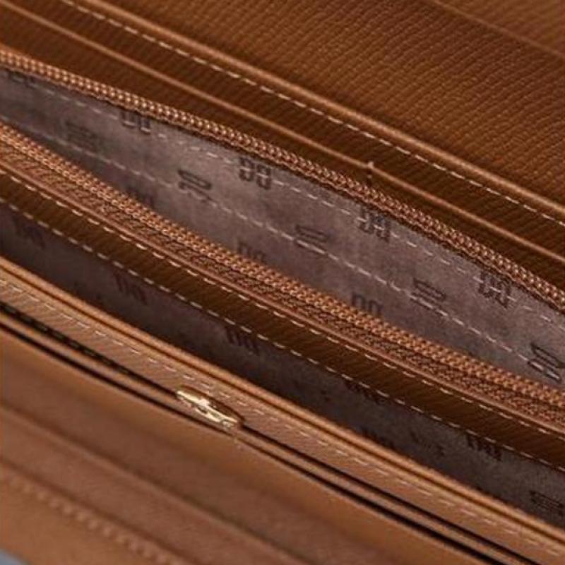 Daks Brown Check Dd Logo Long Wallet Dcwa6e421w2