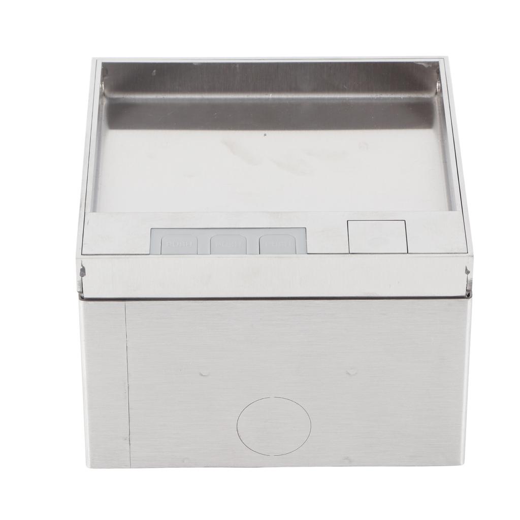 Embedded Socket Box Stainless Steel Dual Outlets Universal Desktop Floor Power Socket AC250V 4000W