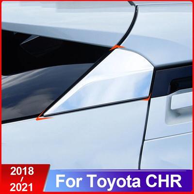 For Toyota C-HR CHR 2016 2017 2018 Rear Window Spoiler Side Cover Tail Triangle Trim Decoration Accessories