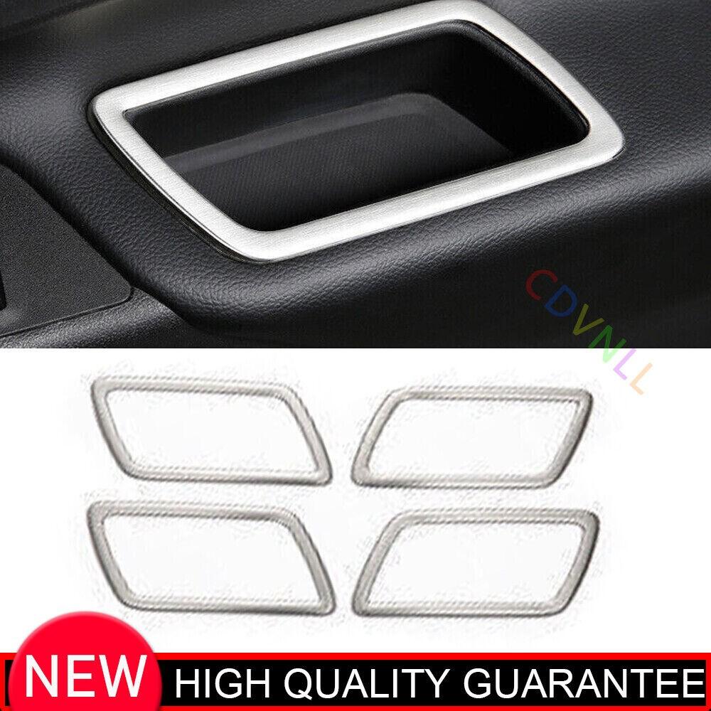 For Chevrolet Equinox 2018-21 Silver Titanium Inner Door Storage Box Cover Trim