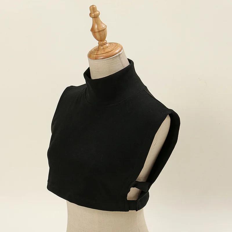 New Womens Muslim Modal Fake False Collar Islamic Hijab Extensions Turtleneck High Neck Cover Warmer Bright Solid Color Half Top