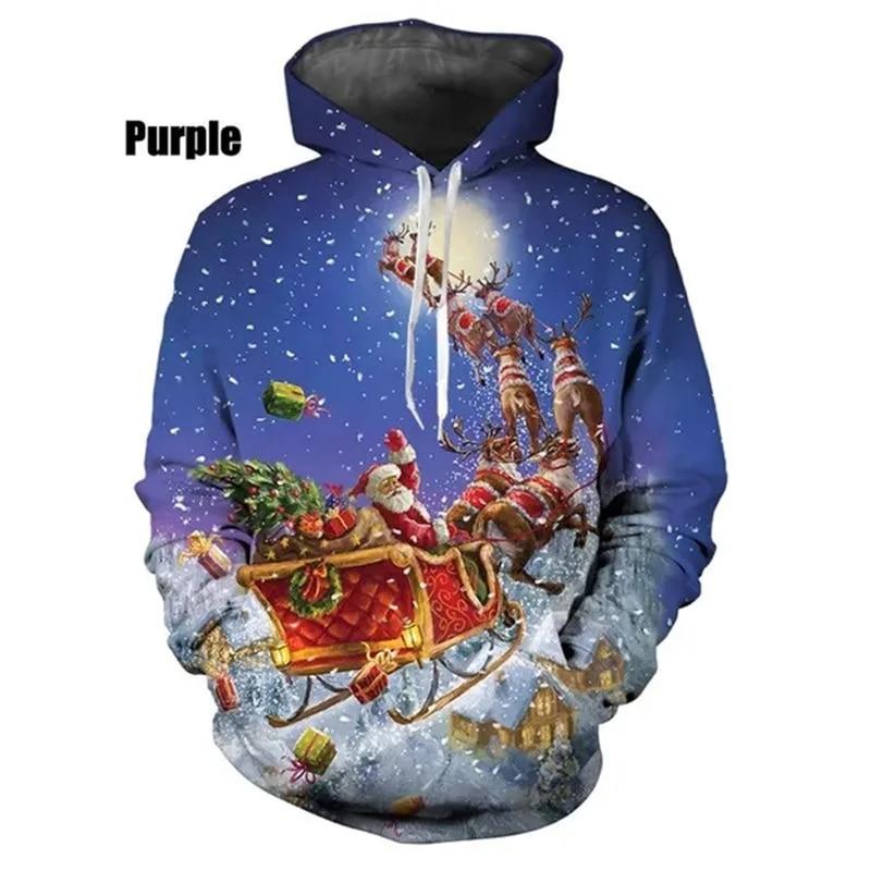 Happy Xmas Grafik Hoodies 3D Nightmare Before Christmas Druck Hoodie Kinder Hipster Sweatshirts Frauen 2k Harajuku Kleidung Top