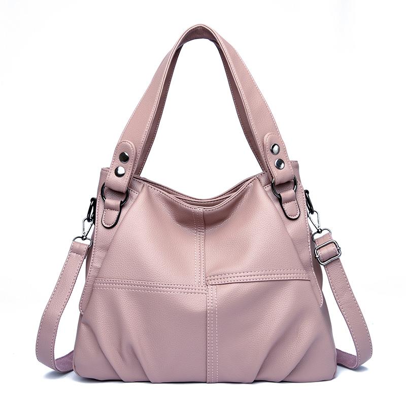 High Quality Soft Leather Handbags for Women 2023 Vintage Women's Shoulder Messenger Bag Luxury Large Capacity Female Sac A Main