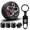 Nouveau Bouchon de Valve de Pneu de Roue de Voiture Avec Porte-Clés Insigne Pour Octavia MK2 MK3 2 3 A7 Fabia Karoq Kodiaq Superb Rapid