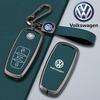 VW GTI GOLF 2026 Hot For VW VOLKSWAGEN Zinc Alloy Leather Car Key Case Cover Holder Shell Fob For VW Tiguan Touran Caddy Beetle 