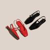 Fashion Soft Leather Square Toe Women Pumps Sandals Buckle Strap Casual Party Low Heels Female Shoes