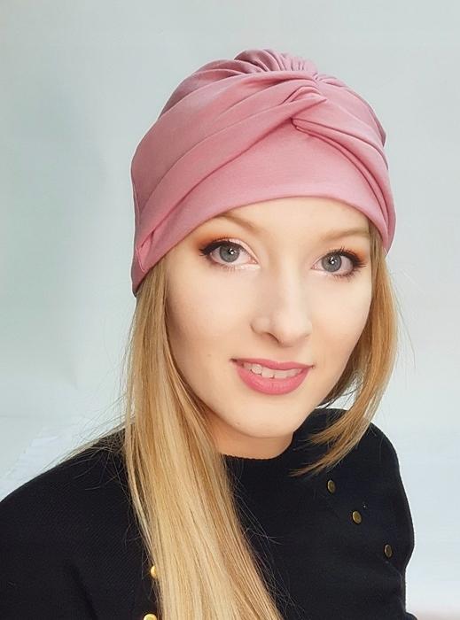Sara Pink Women' Interwoven Turban 013 Delicate Bamboo Hat Without Pattern