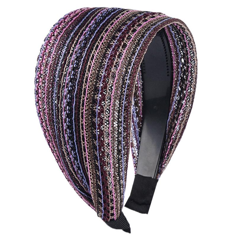 1 Stück Haarband Retro Haarband Breit Rutschfest Elastisch Damen Stirnband Böhmisch