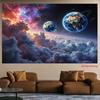 2D Cosmic Galaxy Sky Astronaut Space Theme Kids Birthday Photography Backdrop Decor
