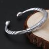 Domineering Lion Head Animal Bracelet Men\'s Stainless Steel Braided Chain Wristband Bracelet Hip Hop Jewelry