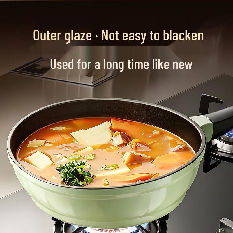 Aux 30cm Fine Iron Non-stick Wok