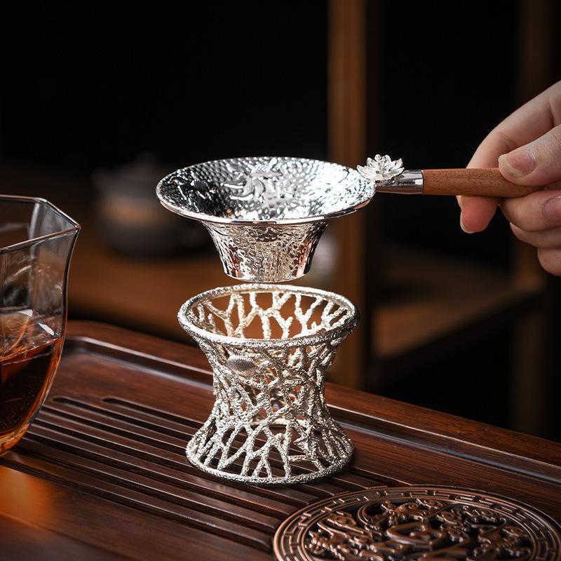 Tea strainer tea filter alloy tea set accessories household tea making funnel tea maker spoon tea residue separator