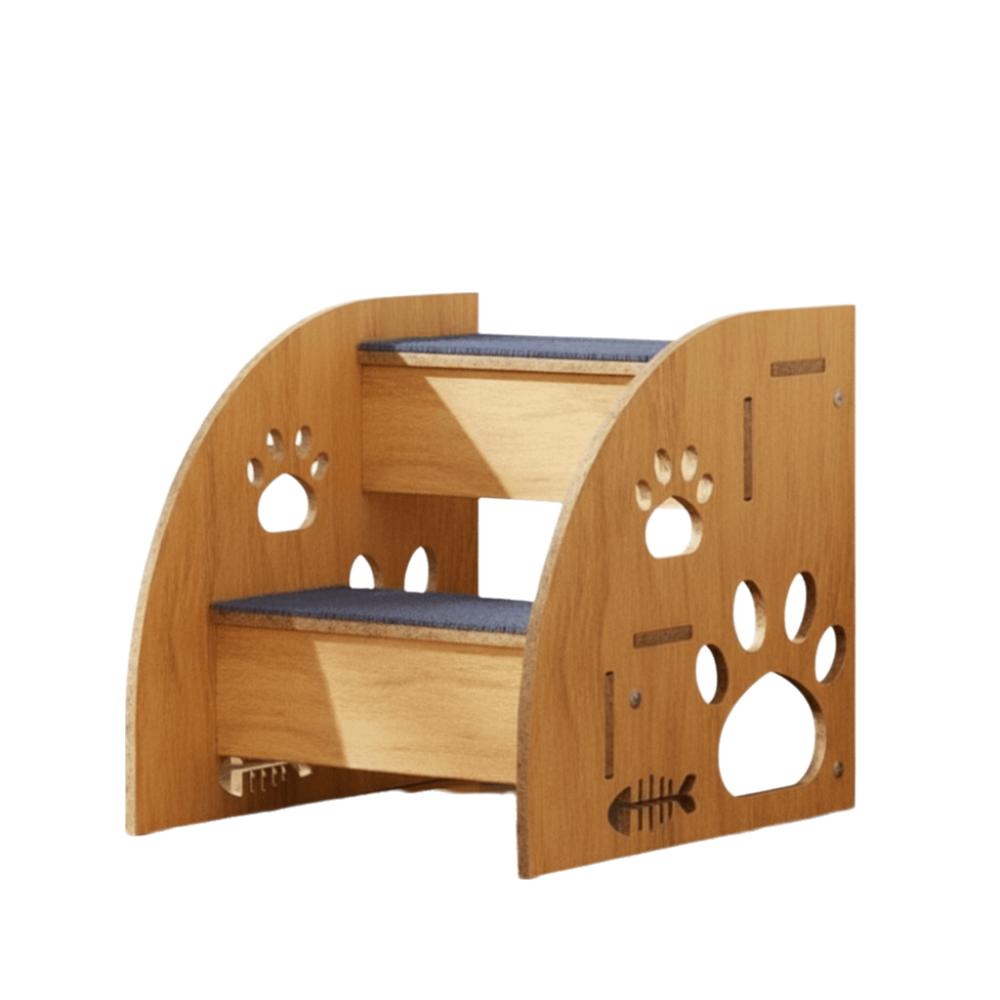 

Safety Railing Wooden Dog Stairs Non-Slip Pet Staircase Easy Assembly Pet Steps Senior Pets Second order