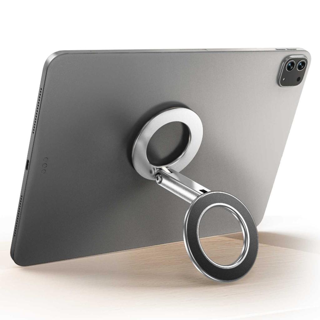 Double Sided Magnetic Metal Foldable Phone Tablet Stand For Desktop Office Compatible With Iphone