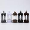 Christmas retro glowing hexagonal electronic candle wind lantern desktop ornaments Halloween oil lamp scene decoration