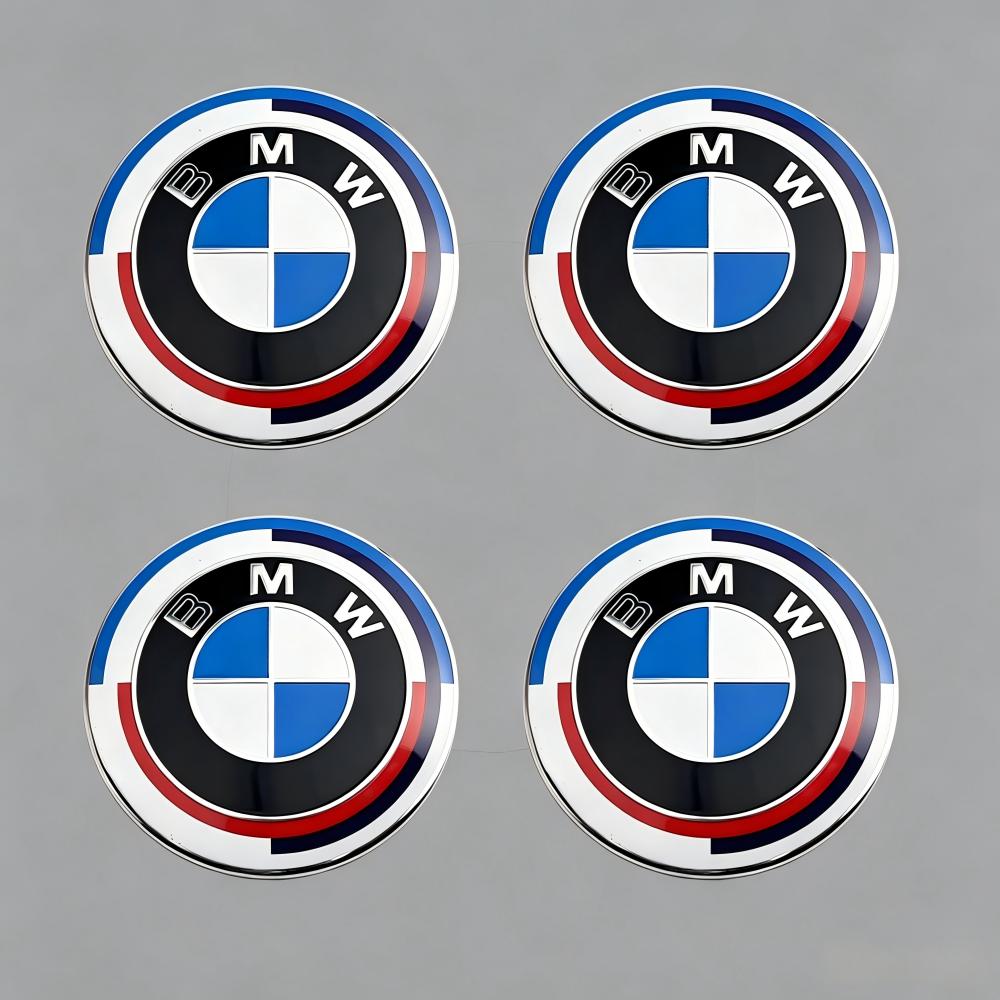 For BMW M 20pcs 60MM 68MM 50th Anniversary Car Wheel Hub Center Cap Cover For BMW M E46 X1 X2 X3 X4 X5 X6 F48 G01 E84 E83 F30 G30 G32 G01