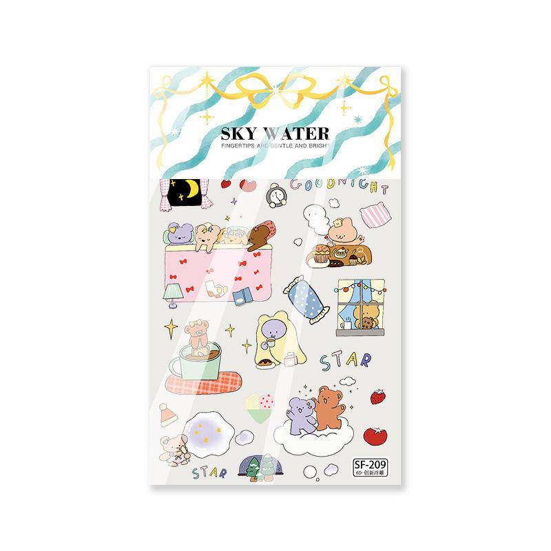 Cute Cake Wishing Pool 3D Relief Resin Sticker Girl Phone Case Laptop Transparent Jelly Decal Stationery Notebook DIY Decoration
