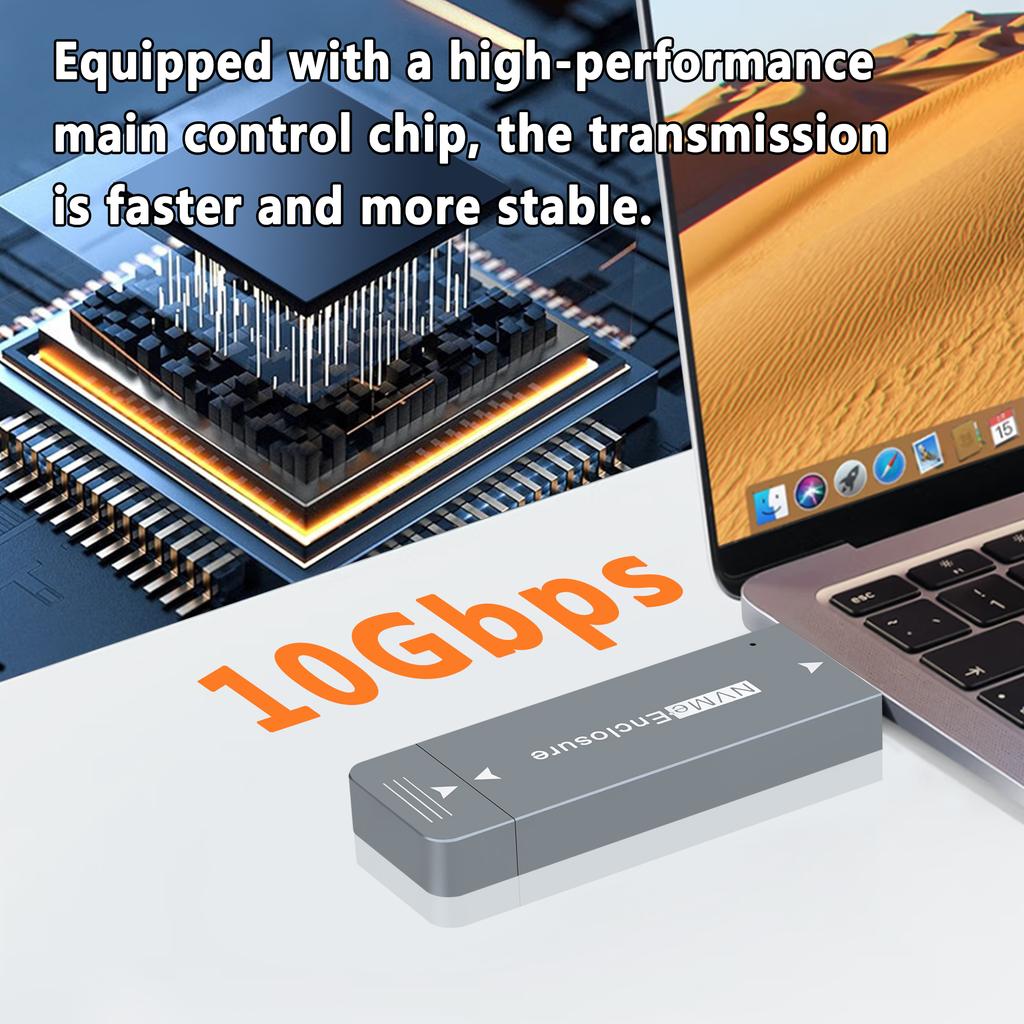 M.2 NVMe 2230 SSD Enclosure USB A/C Adapter 10Gbps USB3.2 Gen2 External Case Box for Desktop computer Tablet PC Phone SN740/BG4