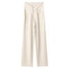 2024 Summer Maternity Wide-Leg Pants: Low Waist, Drawstring, No Belly Support, Casual Long Trousers