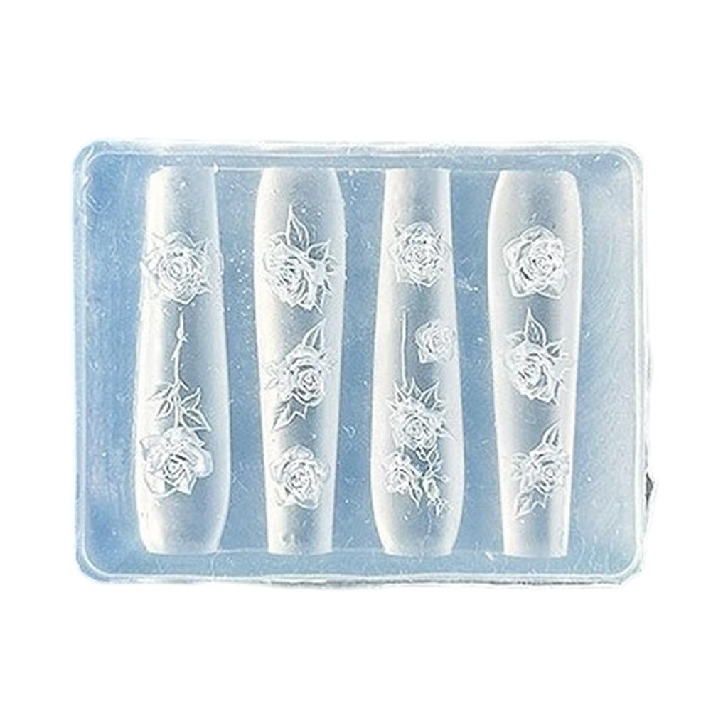 Silicone Nail Molds Nail Sculpting Molds Delicate Nail Decors Moulds Silicone Nail Tools Nail Carving Molds for Nail