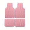 4pcs Car Floor Mats Waterproof PU Leather Universal Car Mats, Simple Design For Men And Women, Car Interior Accessories