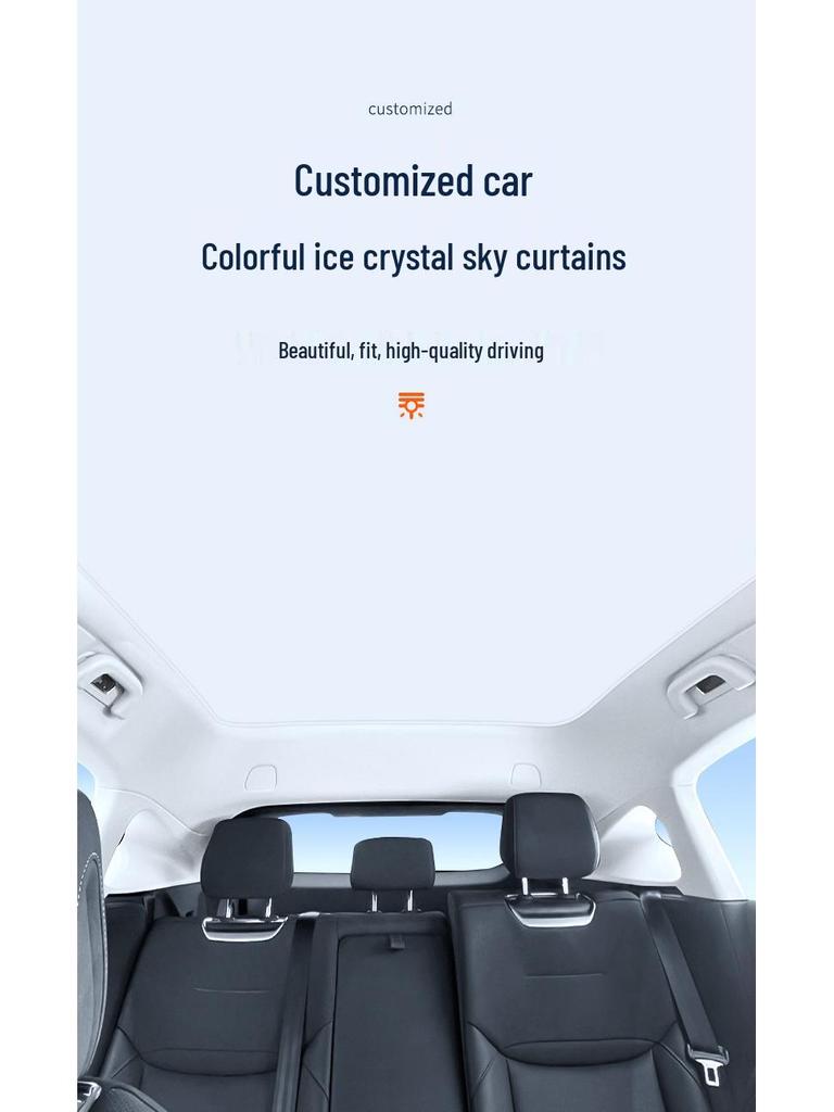 XPeng 23 G6 Sunroof Ice Crystal Sunshade: Heat Insulation, Sun Protection, Privacy Shield, Opaque