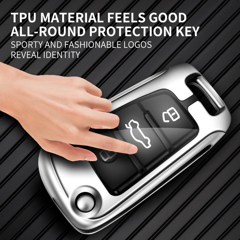Etui na kluczyk ze skóry ze stopu cynku do A3 8L 8P A4 B6 B7 B8 A6 C5 C6 4F RS3 Q3 Q7 TT 8L 8V S3 Akcesoria do obudowy kluczyka